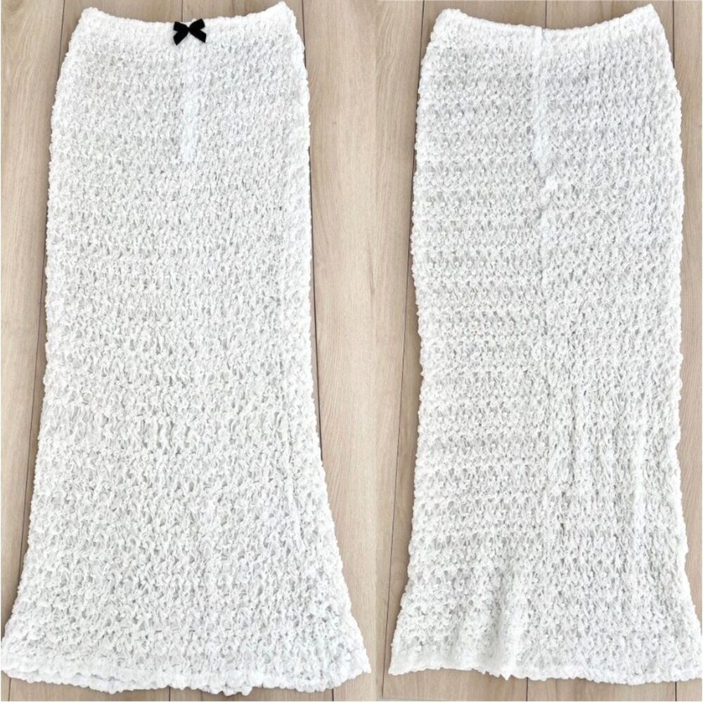 Halden London Venus Luxury Super Stretchy Bubble White Mermaid-Maxi Skirt Size M - Picture 15 of 15